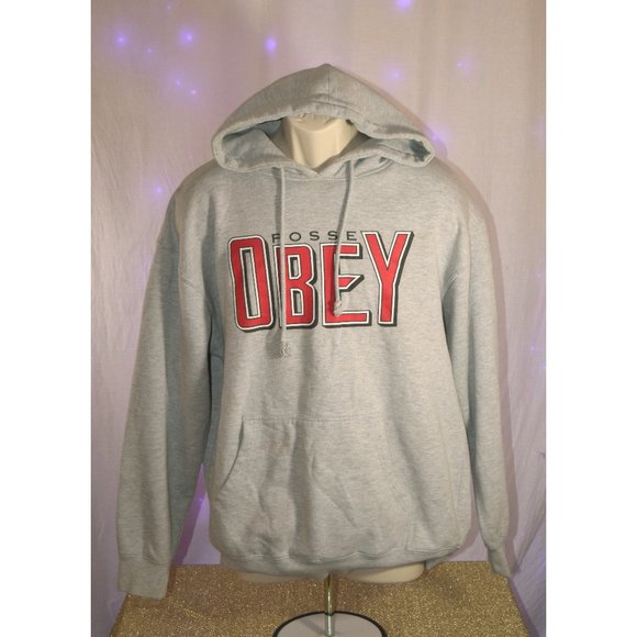 Obey Gray Pullover Hoodie size Large - Picture 1 of 7